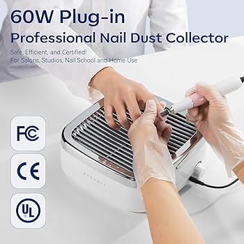 Makartt Nail Dust Collector Machine 60W, Dust-Free Nail Dust